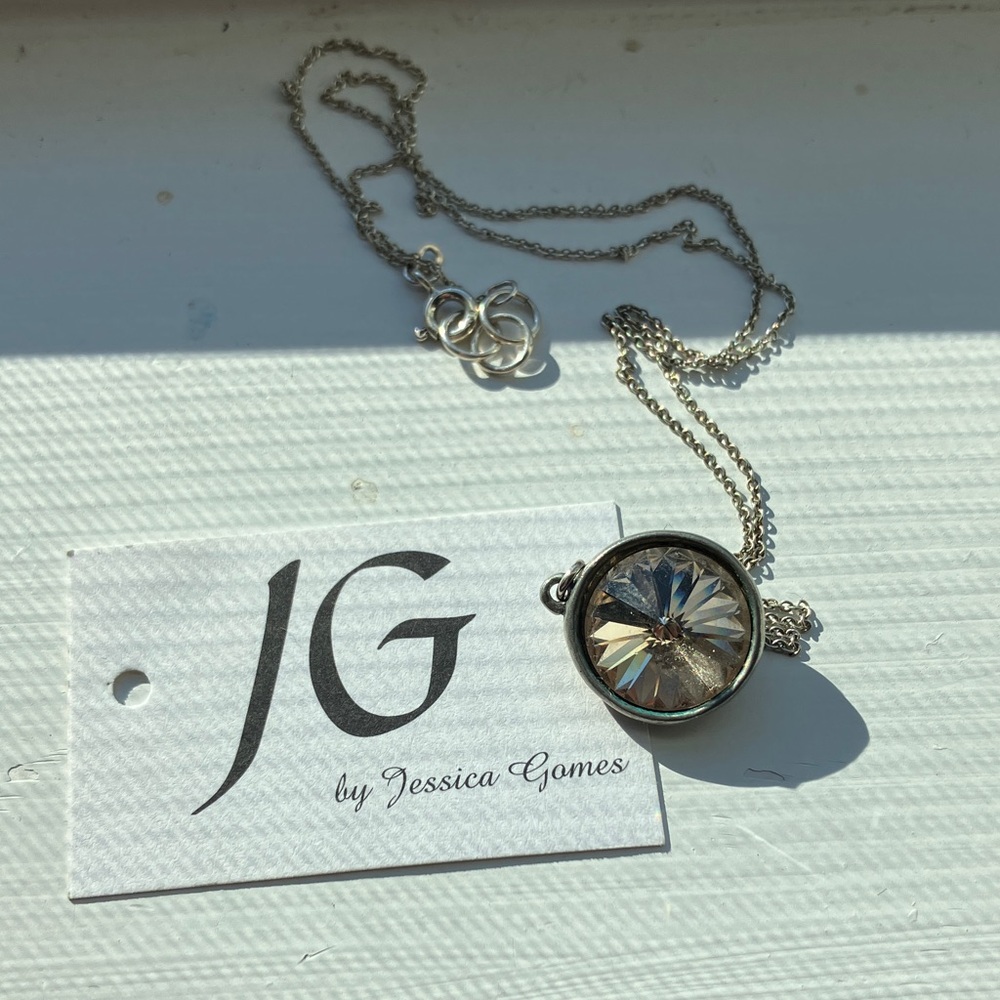 Jessica Silver Necklace with Radiant Crystal